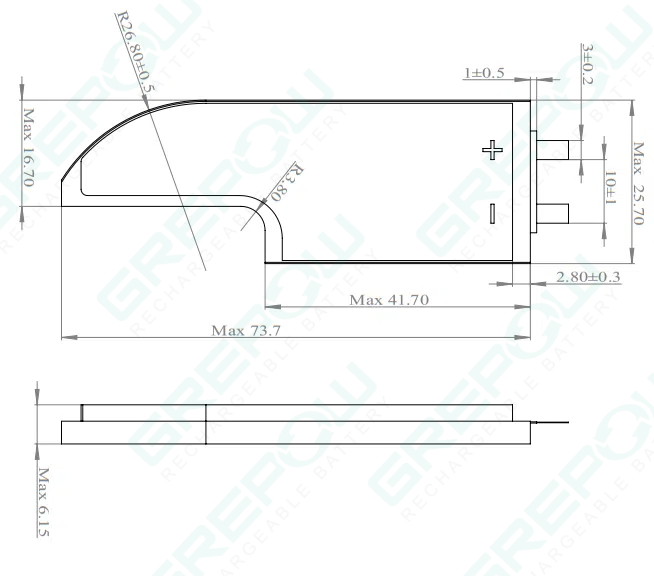 L形電池結構圖 L形電池結構圖